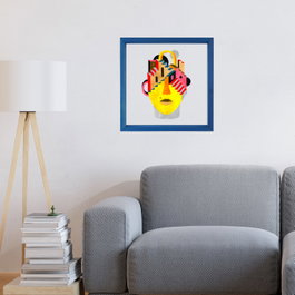 Wallity Cuadro Decorativo Enmarcado Multicolor 32 x 32 cm